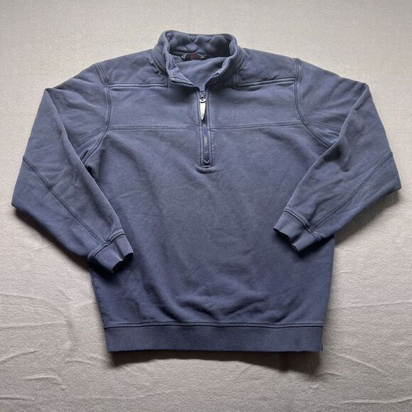 Vineyard Vines Sweater‎ Mens Medium Blue 1/4 Zip Mock Neck Long Sleeve Preppy - Picture 1 of 11